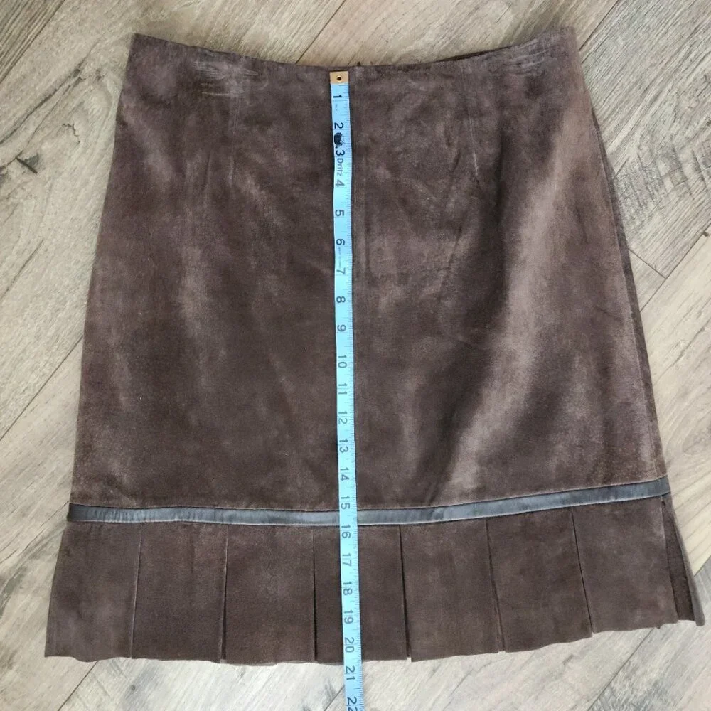 Suede Brown Skirt - Picture 14 of 16